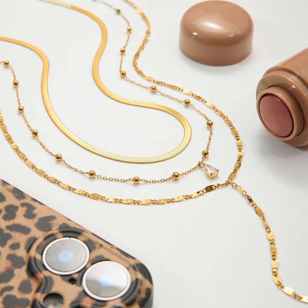 Blade Chain Multi-layer Necklace