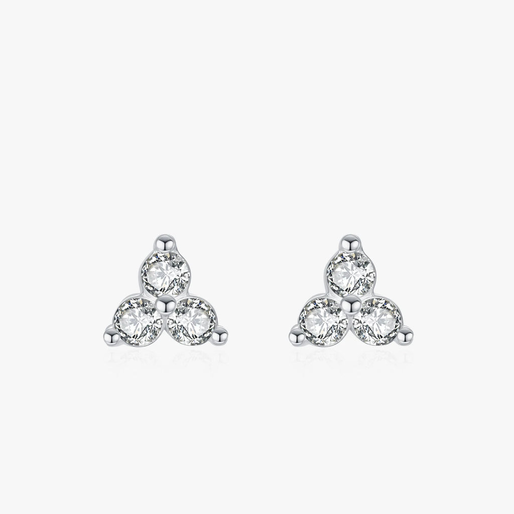 925 Sterling Silver Triangle Geometric Stud Earrings - Kimiko