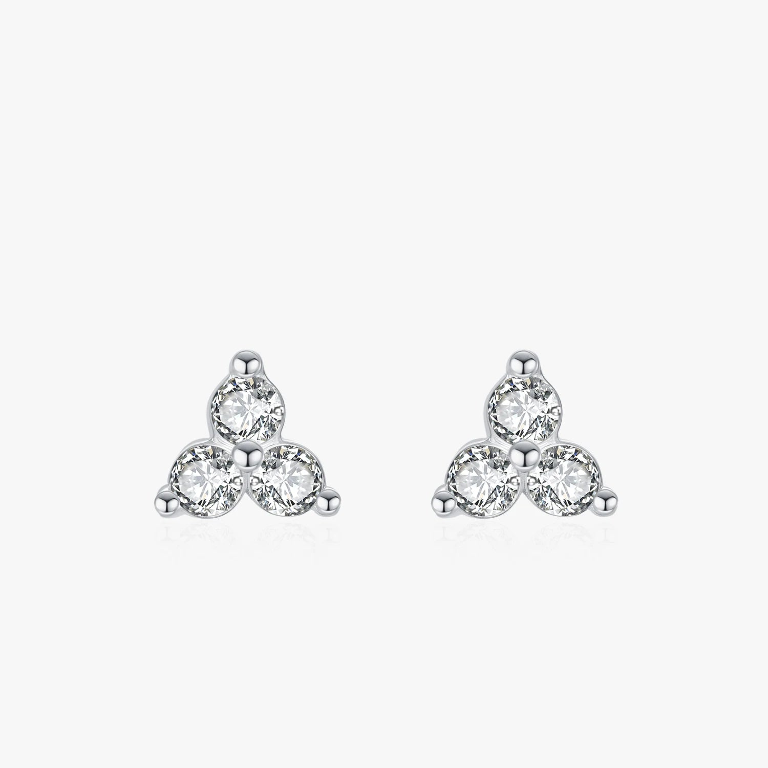 925 Sterling Silver Triangle Geometric Stud Earrings