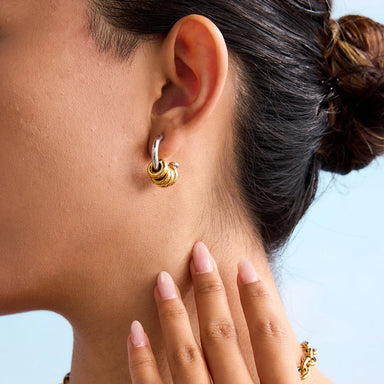 Two-Tone Earring Hoop Earring