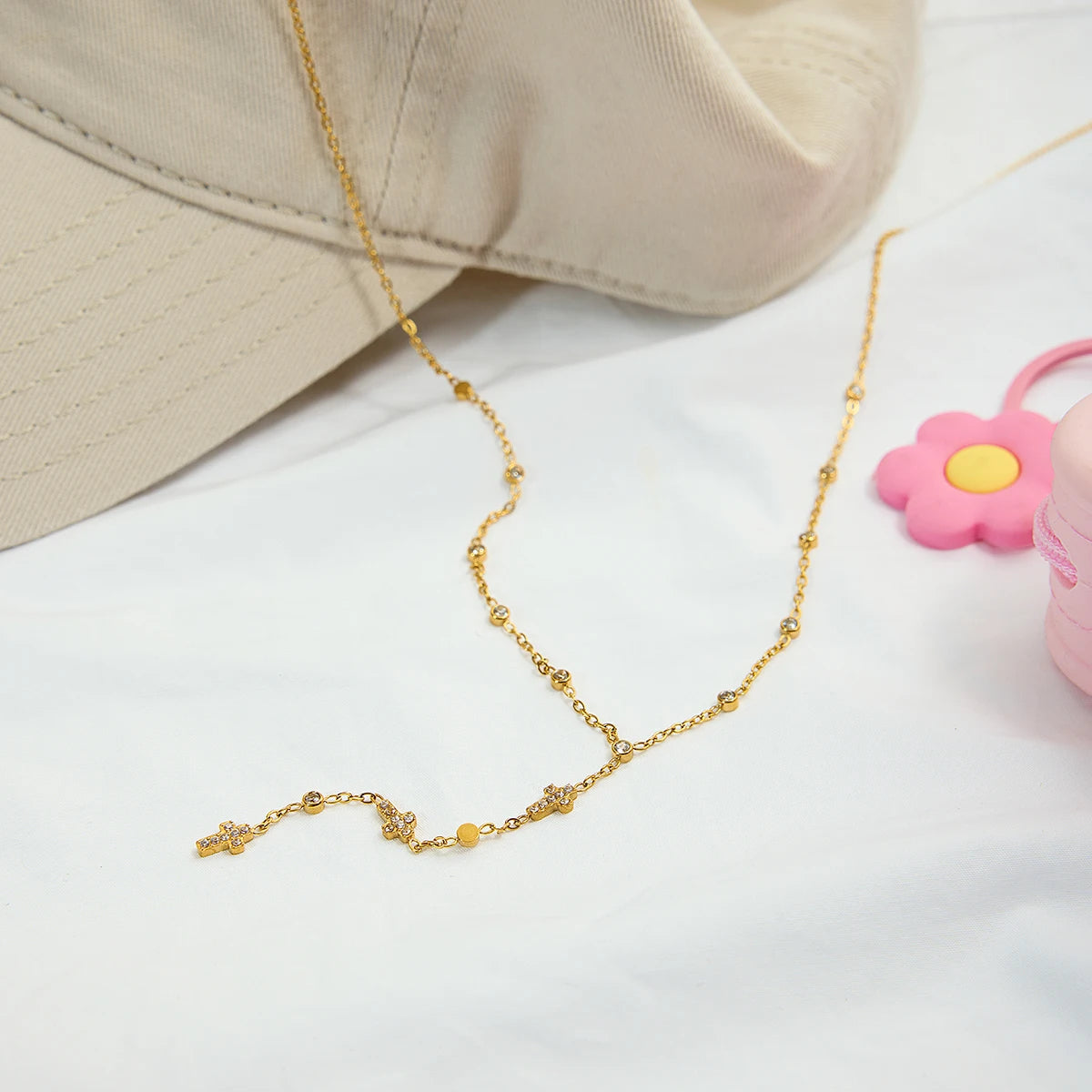 Cross Y-chain Necklace