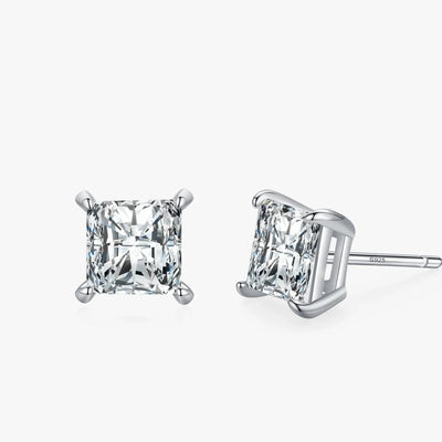 925 Sterling Silver Luxury Sparkling CZ Stud Earrings