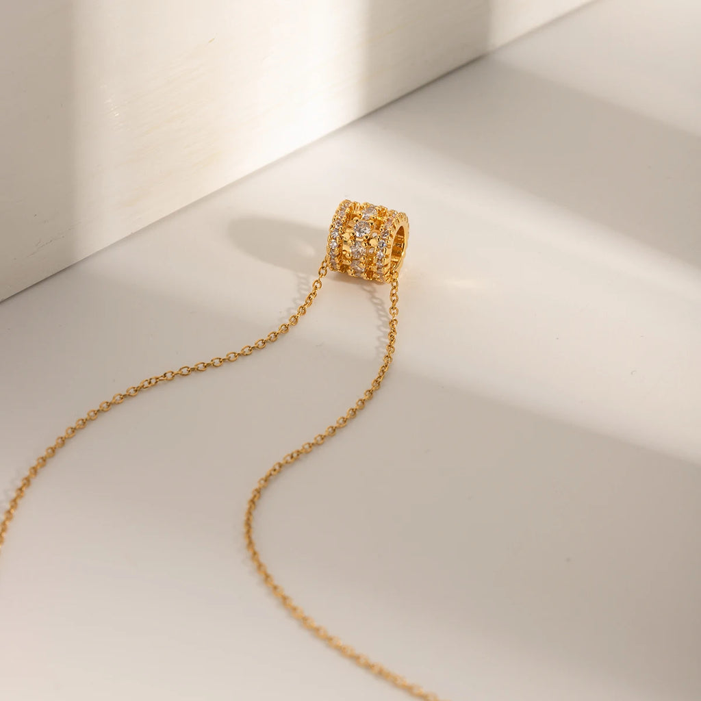 Round Shaped Cubic Zircon Choker Necklace