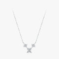 925 Sterling Silver Inlaid Zircon Cute Shiny Star Necklaces