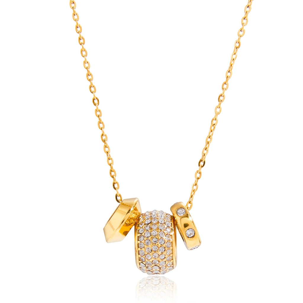 Smooth Spacer Beads Pendant Necklace