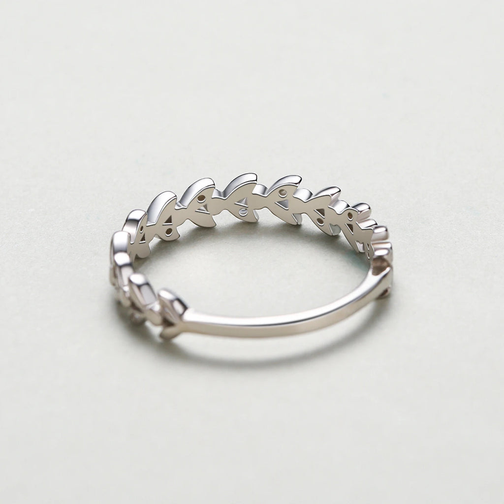 Classic Lucky Tree Leaf Stackable Finger Ring