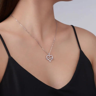 Original Factory New Designs Women 925 Silver Necklace Ladies Fine Jewelry Moissanite Heart Pendant Necklace