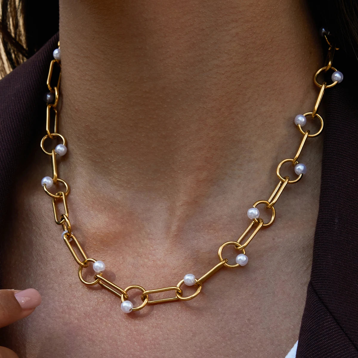 Glass Pearl Necklace