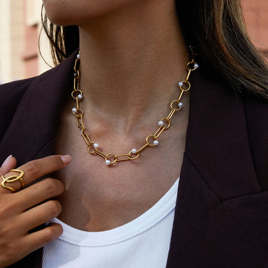 Glass Pearl Necklace