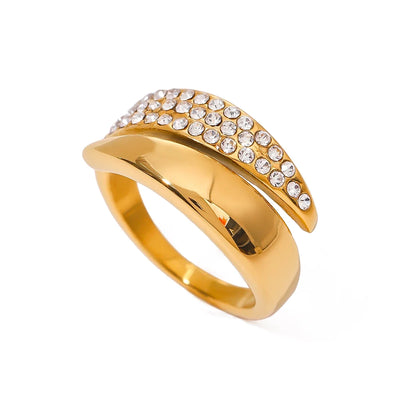 Zircon White Geometric Opening Ring