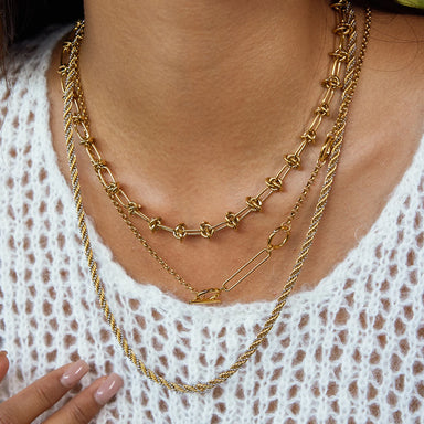 Two Tone Ball Bead Twist Chain