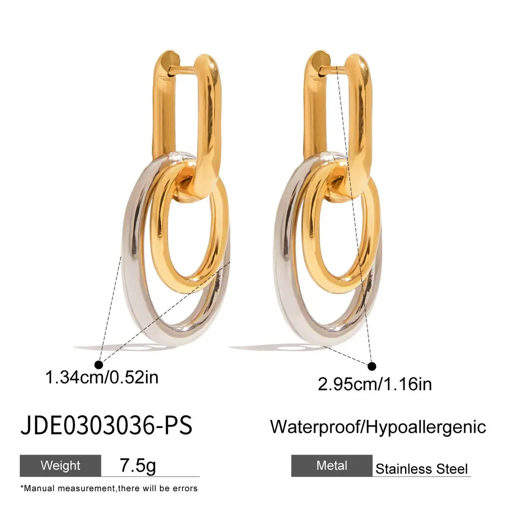 Two Tone Two Hoop Ring