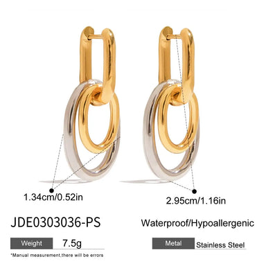 Two Tone Two Hoop Ring