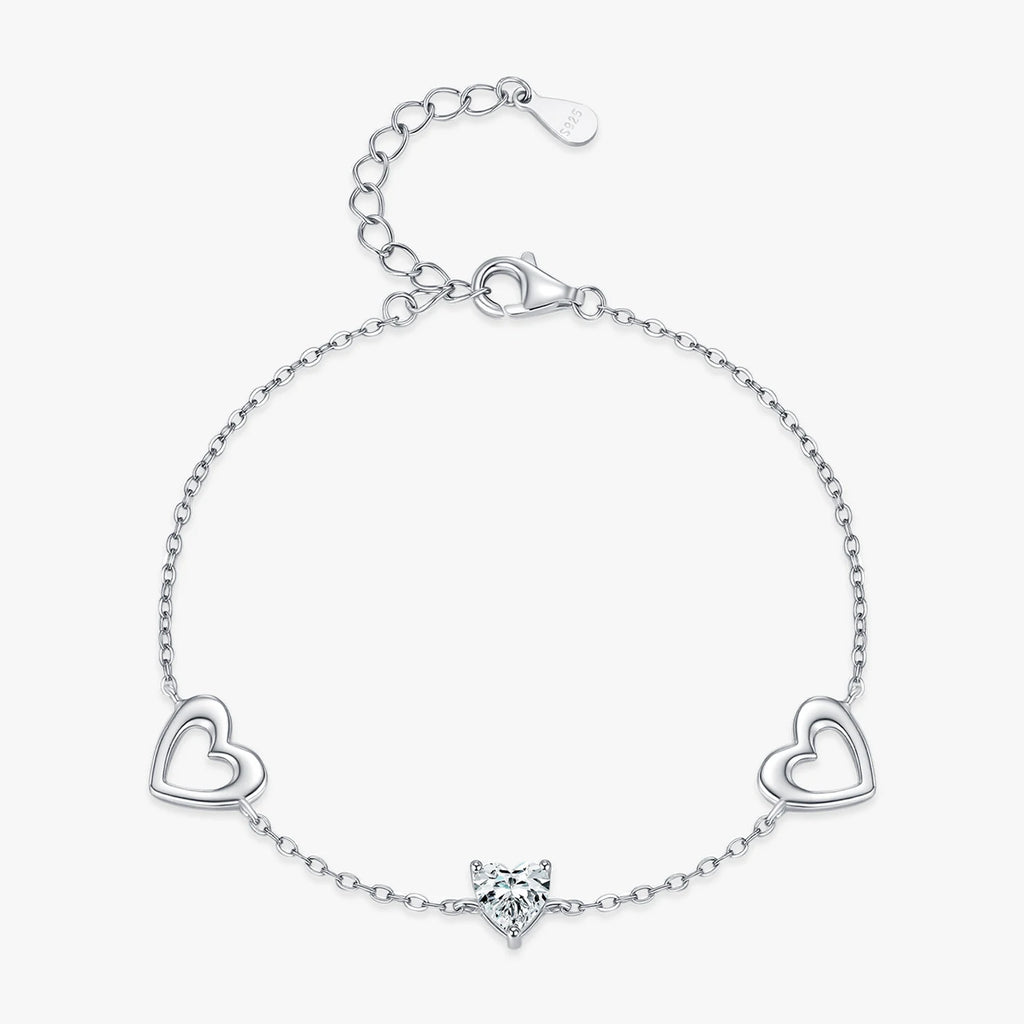 Romantic Heart Daily Link Chain Bracelet