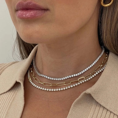 Elegant Chic Adjustable Length Tennis Necklace