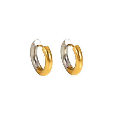 Dual tone Hoop Earrings