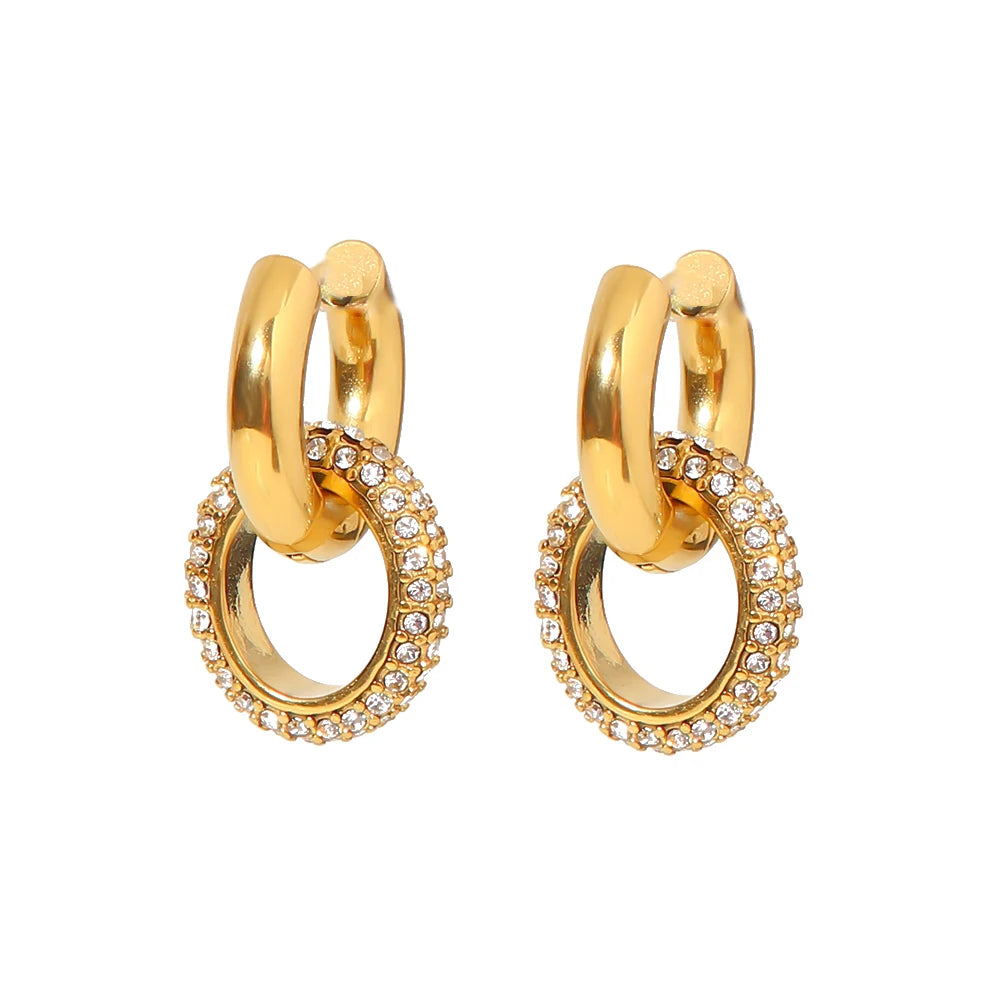 Double Hoop Earrings for Women