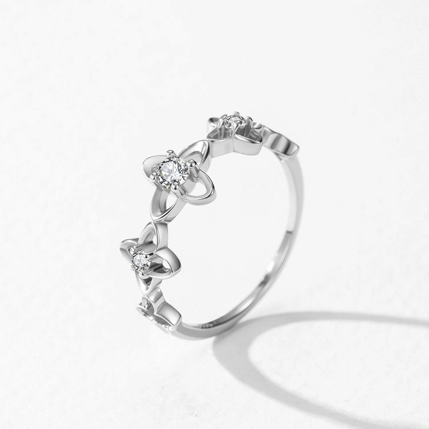 Four-leaf Clover Flowers Ring