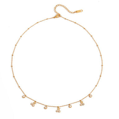 Cherry Round Zircon Chain Necklace