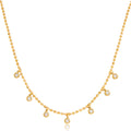 White Zircon Pendant Bead Necklace