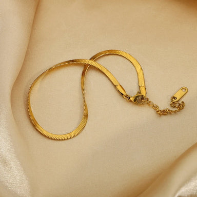 Best Selling 5mm Snake Chain Gold 316L Stainless Steel Anklets Set 18K Gold Foot Jewelry Cuban Link Chain Anklets for Women
