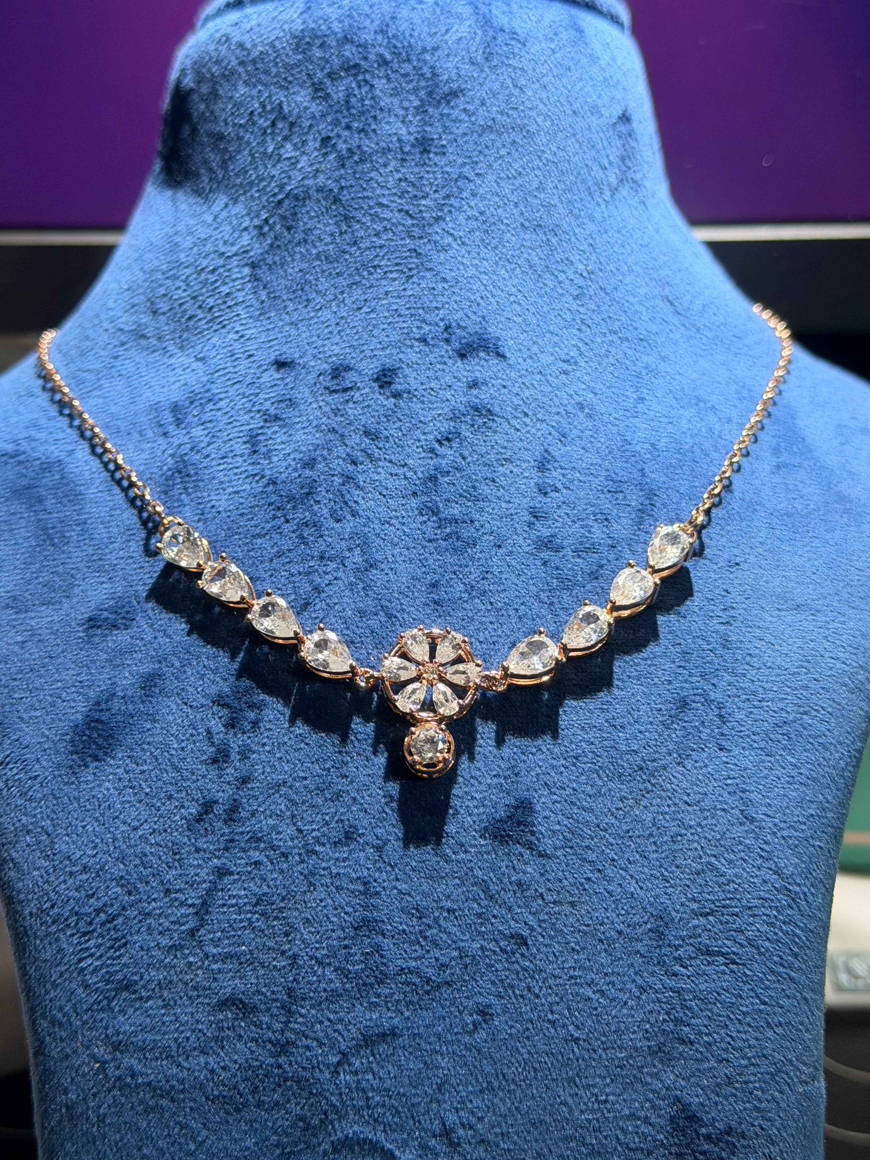 Rose Gold Necklace 925 Silver