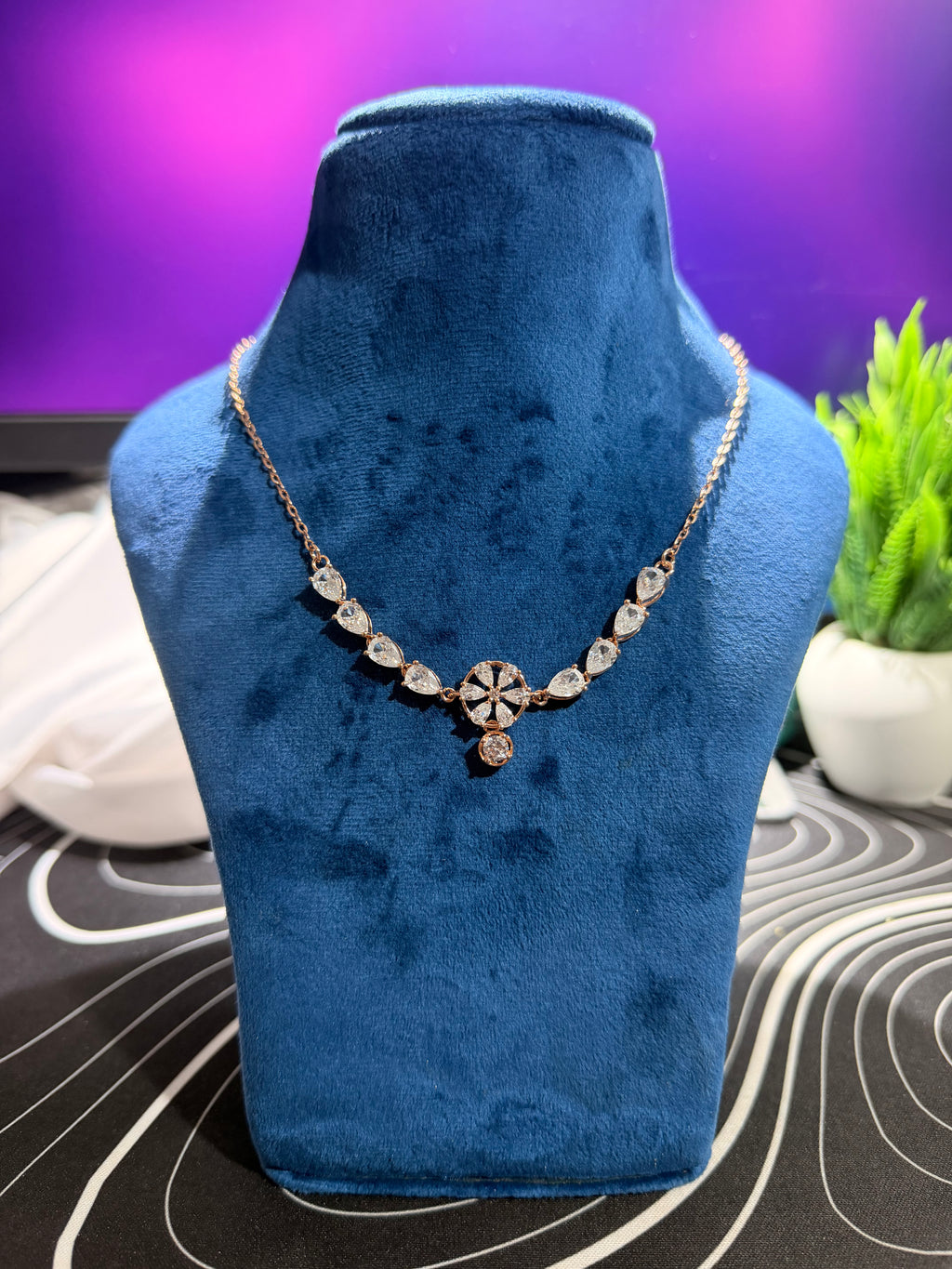 Rose Gold Necklace 925 Silver