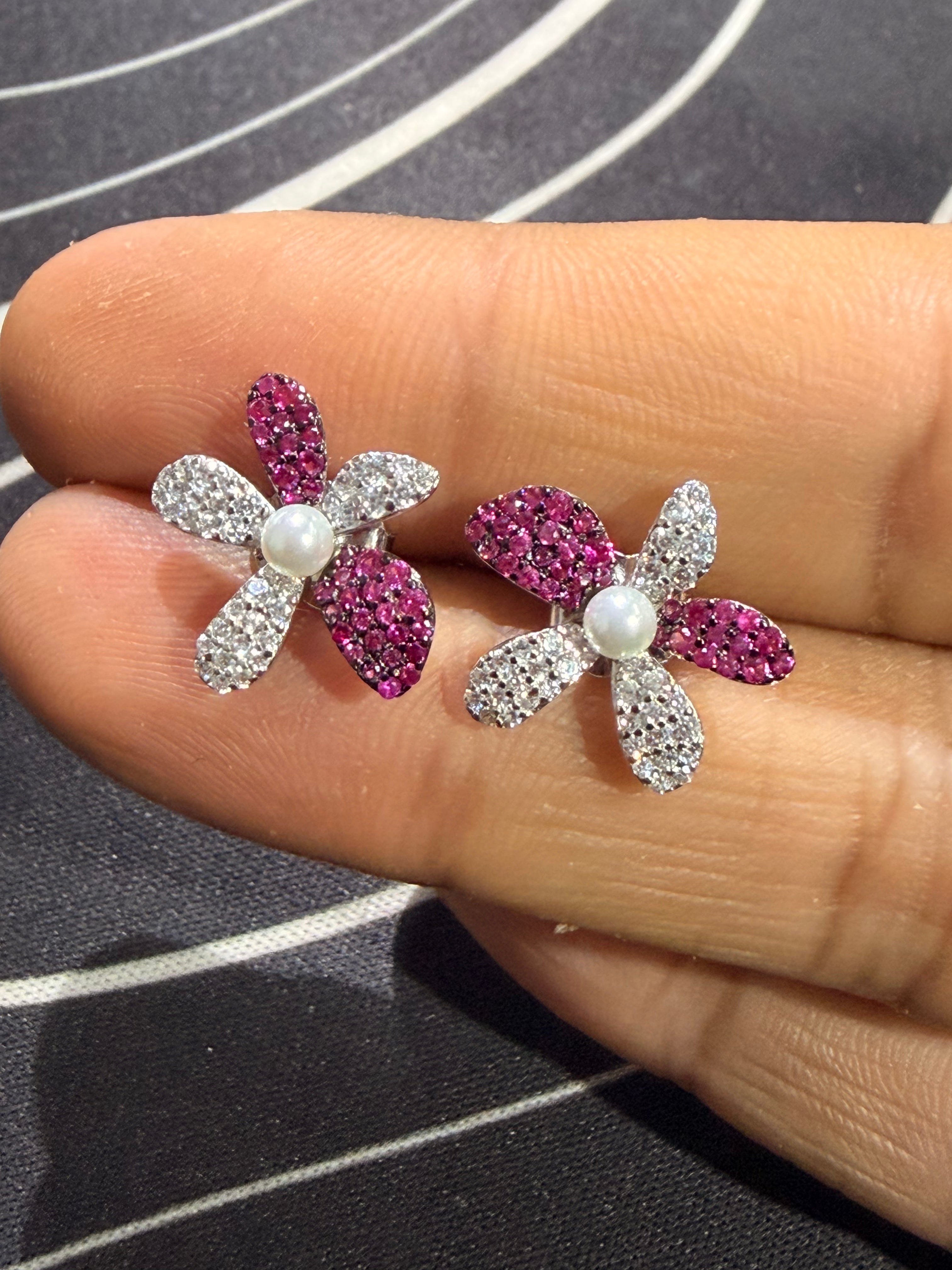 Flower shaped studs