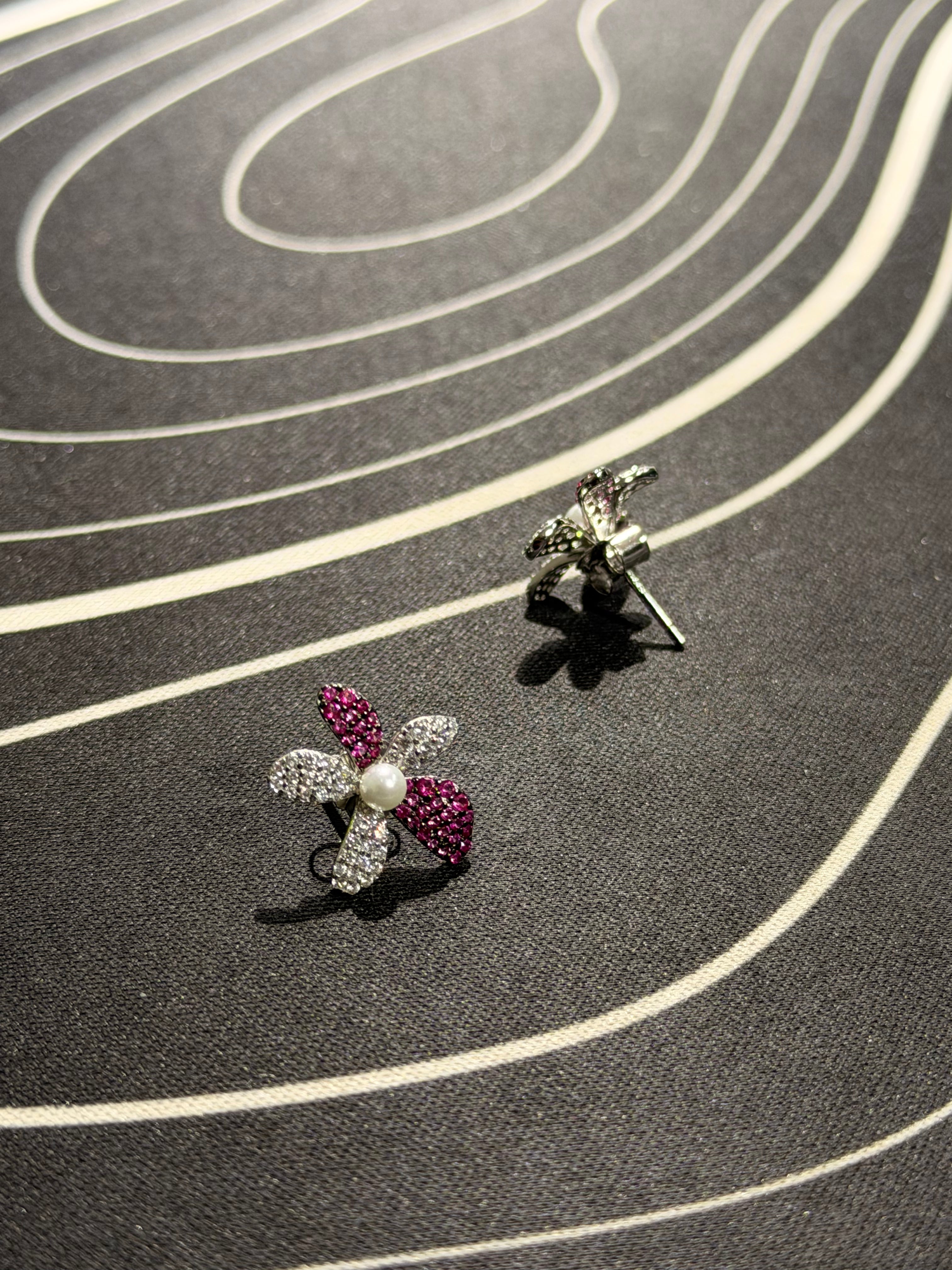Flower shaped studs