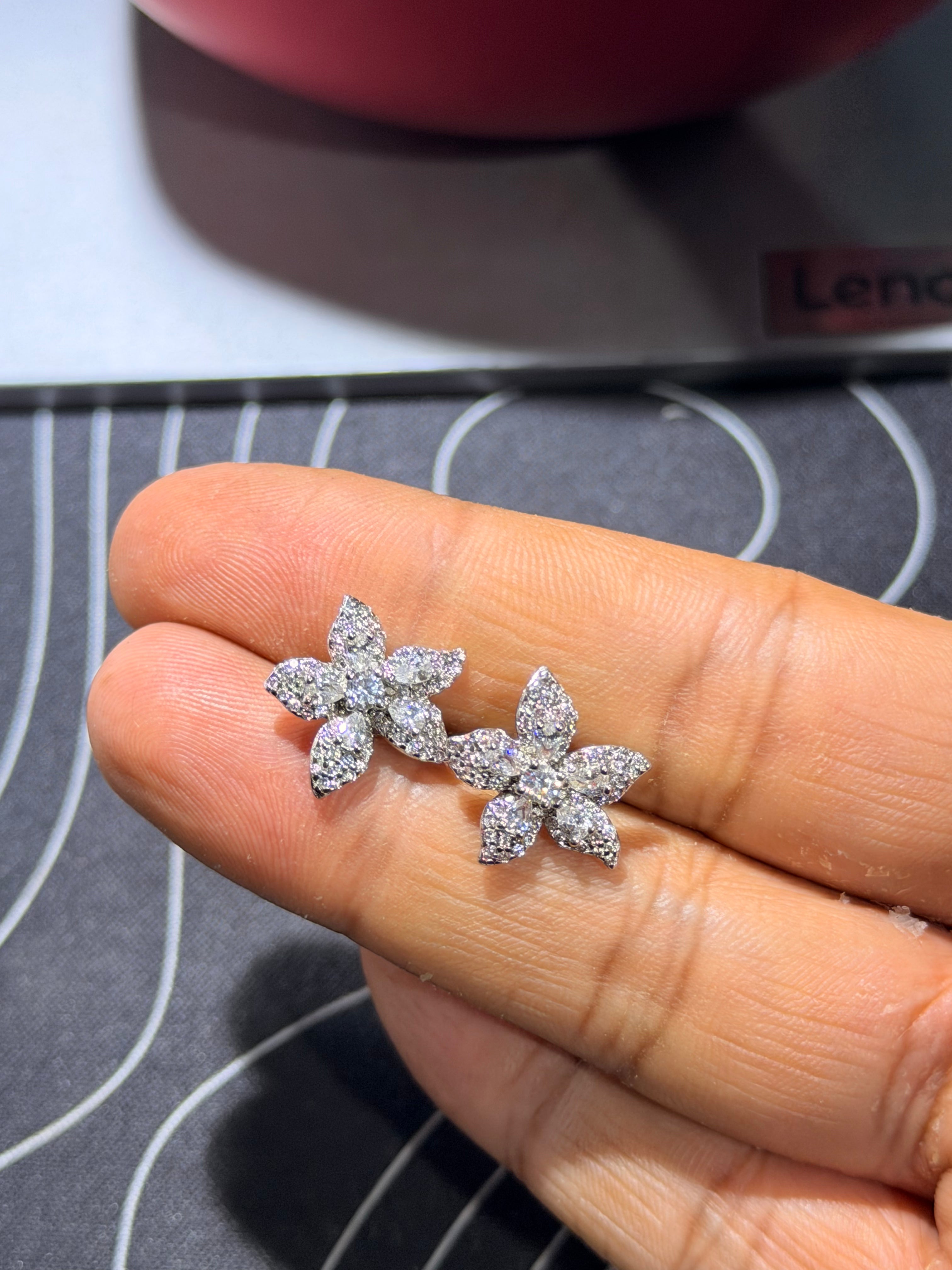 Flower shaped studs