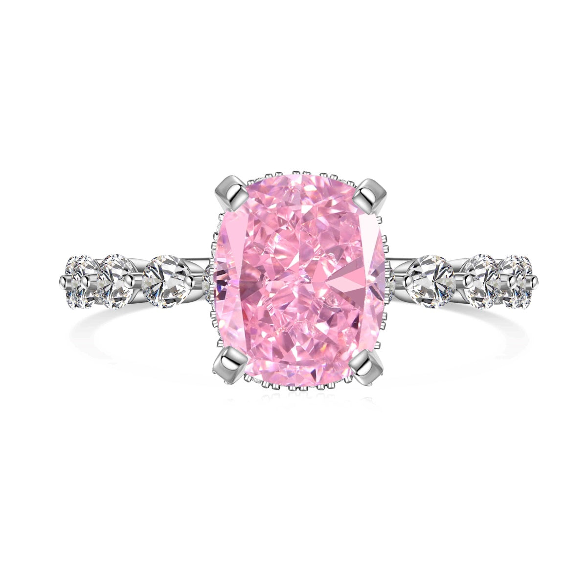 Blush Oval Solitaire Ring