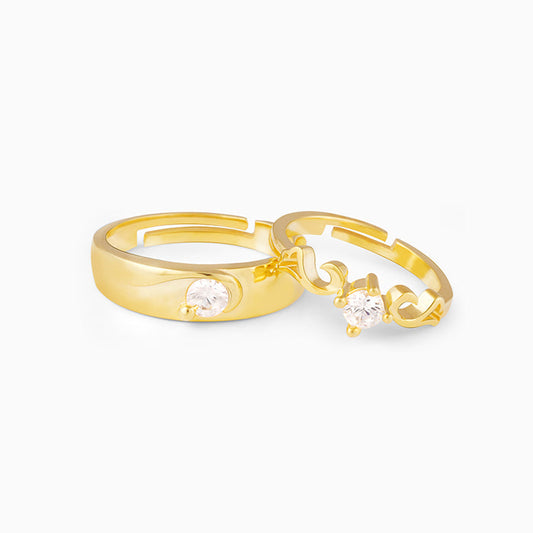 Glowing in Love Couple Rings