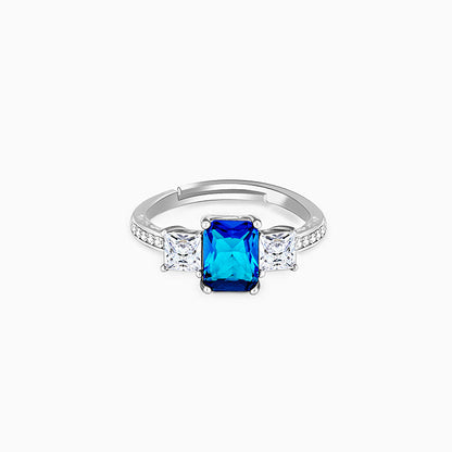 Aqua Blue Baguette Ring