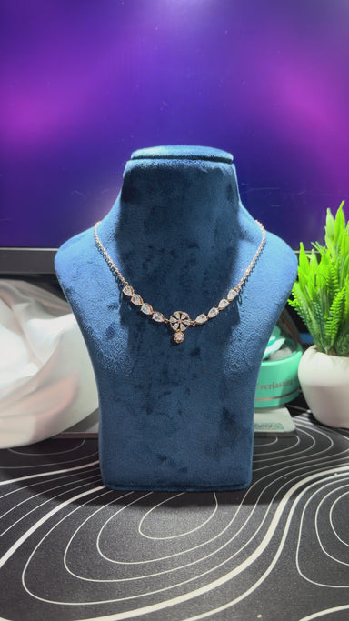 Rose Gold Necklace 925 Silver